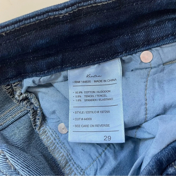 KanCan Dark Wash High Rise Stacked Waist Frayed Ankle Skinny Jeans 29 Women’s - Picture 12 of 13